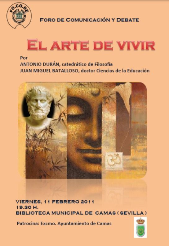 Cartel Conferencia-debate El arte de vivir