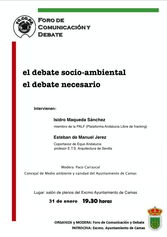 Cartel La reflexión sobre lo ambiental, necesidad de nuestro tiempo