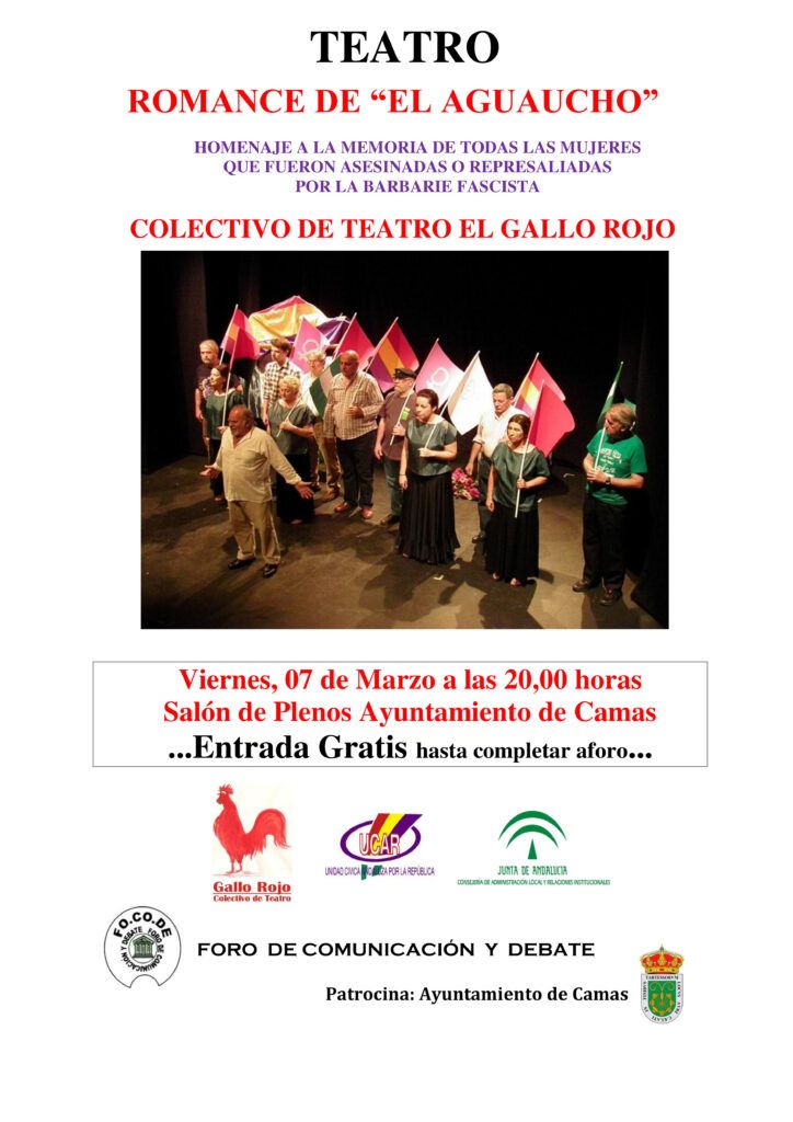 Cartel Teatro Romance de Aguaucho 03.07.2014