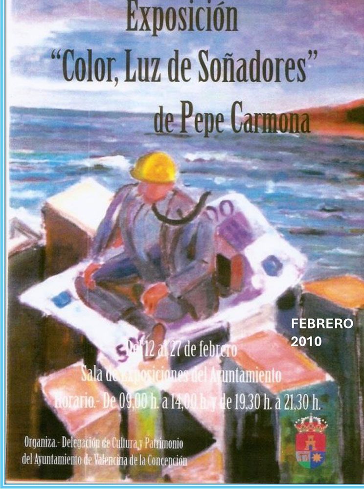 Cartel Visita a la exposición de pintura de Pepe Carmona. 13 marzo 2010
