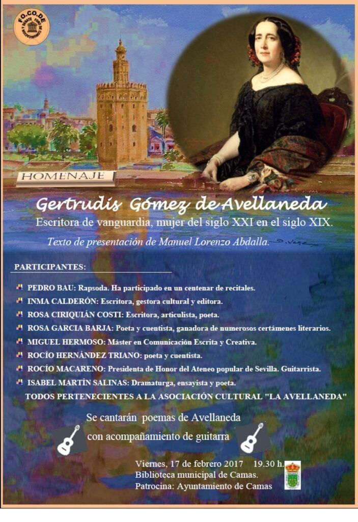 Cartel Homenaje a Gertrudis Gómez De Avellaneda