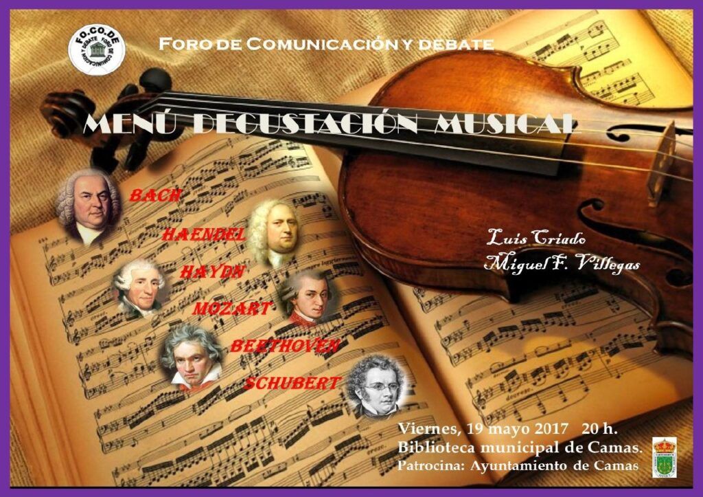 CARTEL OÍR, ESCUCHAR Y DISFRUTAR LA MÚSICA CLÁSICA