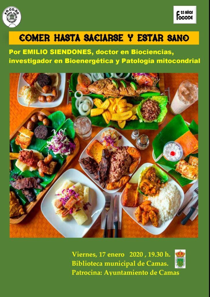 Cartel "Comer hasta saciarse y estar sano"