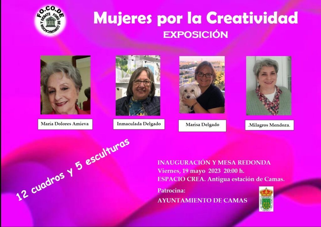 CARTEL EXPO MUJERES POR LA CREATIVIDAD.05.19.2023. Autoras