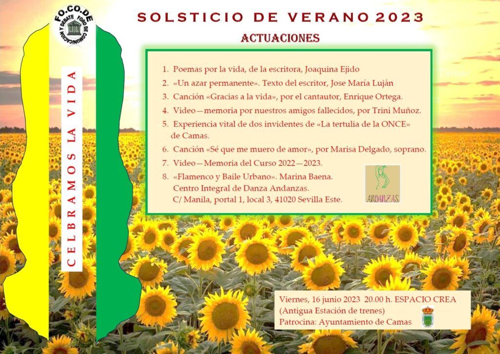 Actuaciones Solsticio de verano 2023 Actuaciones Solsticio de verano 2023