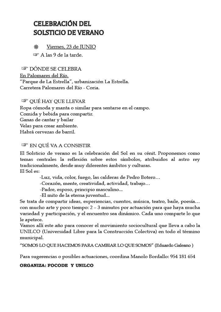 Programa Solsticio de verano 2006