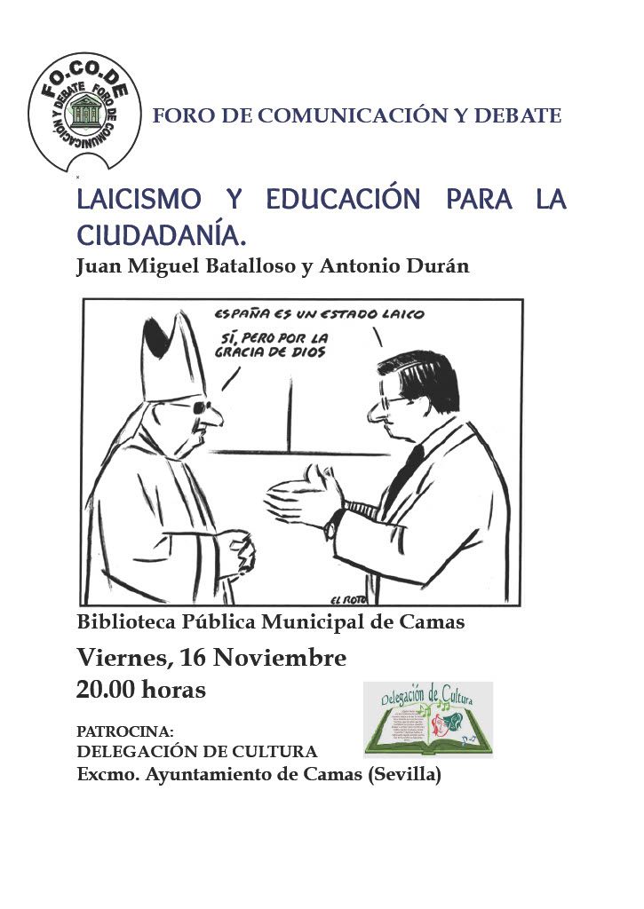Cartel El laicismo y la laicidad y educación para la ciudadanía
