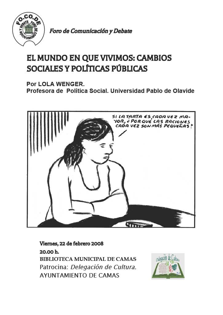 Cartel El mundo en que vivimos: cambios sociales y políticas públicas