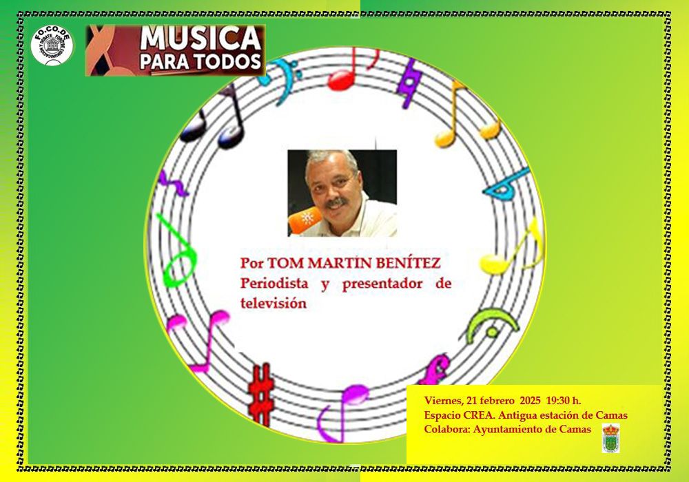 Cartel de Música para todos por Tom Martín Benítez