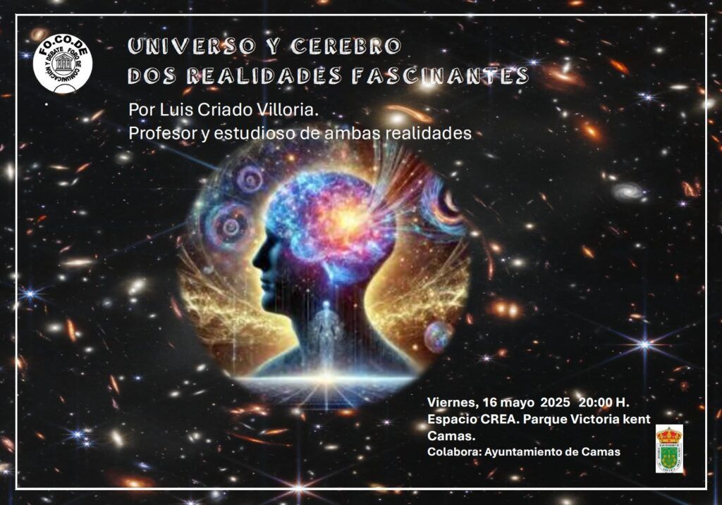 Cartel Universo y cerebro. Dos realidades fascinantes Cartel Universo y cerebro. Dos realidades fascinantes